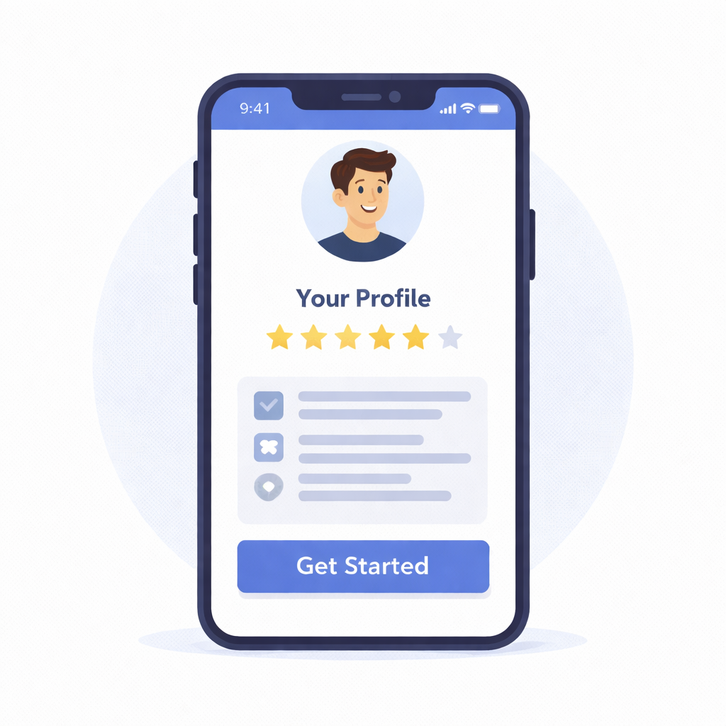 HubHauler creating a free profile on CleanoutHub junk removal mobile